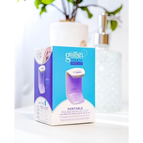 Gelish MINI Touch LED Light ? Portable & Rechargeable LED Curing Light for Soft Gel¢â Tips & Quick Gel Nail Repairs, Touch Activated, 30-Second Cure, USB Cable Included.
