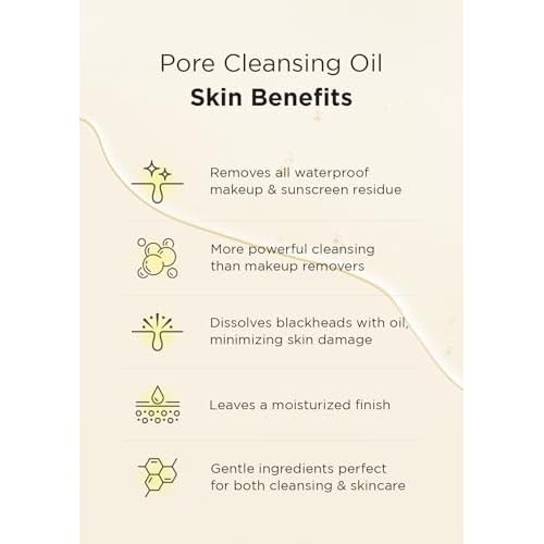 Hanskin PHA/BHA/AHA Trial Size Pore Cleansing Oil, Gentle Blackhead Cleanser and Makeup Remover for Combination and Oily Skin Travel Size Mini Makeup Remover Set [1 oz/Pack of 3]