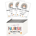 Yinkin 32 Pcs Nurse Appreciation Gift 2026 for Nurse Week 16 Canvas Makeup Cosmetic Bags Survival Kit and 16 Blessing Card Bracelets, Christmas Medical Staff Practitioner Gift for Women(Retro)