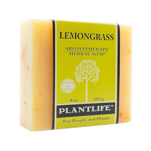 Plantlife Lemongrass Bar Soap - Moisturizing and Soothing Soap for Your Skin - Hand Crafted Using Plant-Based Ingredients - Made in California 4oz Bar