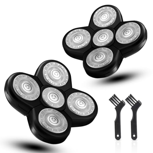 Upgraded Shaver Replacement Blades for Fre* Bi*d Replacement Blades, 5-Blade Rotary Electric Razor Head Shavers for Bald Men, Head Shaver Kit for Freedom, 2 Pack