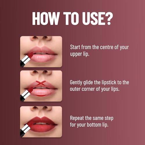 SWISS BEAUTY Pure Matte Creamy Lipstick | Non-drying, Highly pigmented Lipstick | Shade- Murphy Brown, 3.8gm|