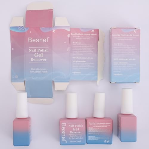 Gel Nail Polish Remover 10 Pack Professional Gel Polish Remover Non-Irritating Quick Easy, Nail Polish Gel Remover Tools Kit Nail File Cuticle Pusher File Grit, No Need For Foil Soaking Or Wrapping