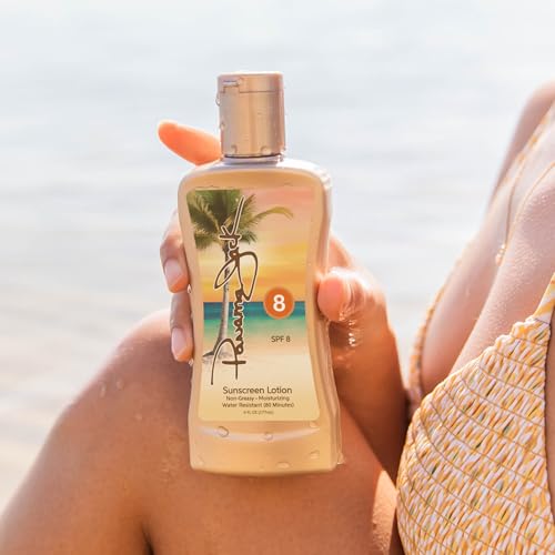 Panama Jack Sunscreen Tanning Lotion - SPF 8, PABA, Paraben, Gluten & Cruelty Free, Antioxidant Moisturizing Formula, Water Resistant (80 Minutes), 6 FL OZ