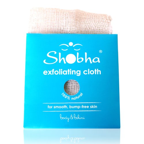 Shobha Exfoliating Cloth ? Reusable Natural Body Scrubber ? Remove Dead Skin and Prevent Ingrown Hairs ? Washcloth Suitable for Sensitive Body and Bikini Areas ? Shower Loofah Alternative