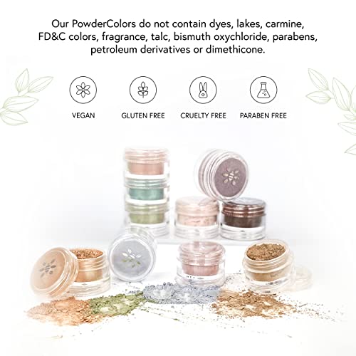 Honeybee Gardens PowderColors, Clean Mineral Eye Shadow in Chai, Matte Pale Creamy Brown, Versatile, Portable, & Skin-Friendly, 2g