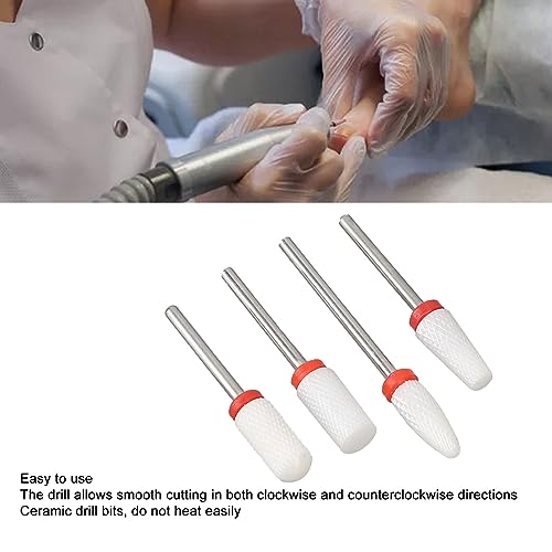 40PCS Ceramic Nail Drill Bits for Professional Manicure & Pedicure ? Fast Grinding, Heat-Resistant, Compatible with Most Electric Nail Machines