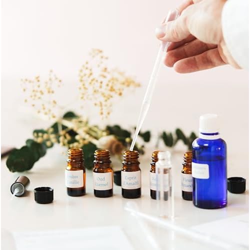 Perfume Making Kit Create Your Own Signature Perfume with 5 Premium Fragrance Oils, Perfumer¡¯s Alcohol, Reusable Glass Atomiser, and Custom Naming Stickers