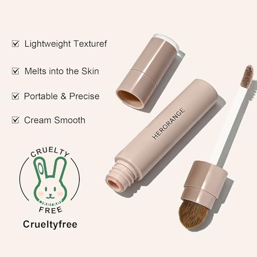 Cool Toned Liquid Contour Stick£¬Grey Nose Contour with Brush for Fair Pale Light Olive Skin,Long Lasting Cream Bronzer Gray, Blendable Lightweight Contouring Makeup Vegan & Cruelty-Free#01