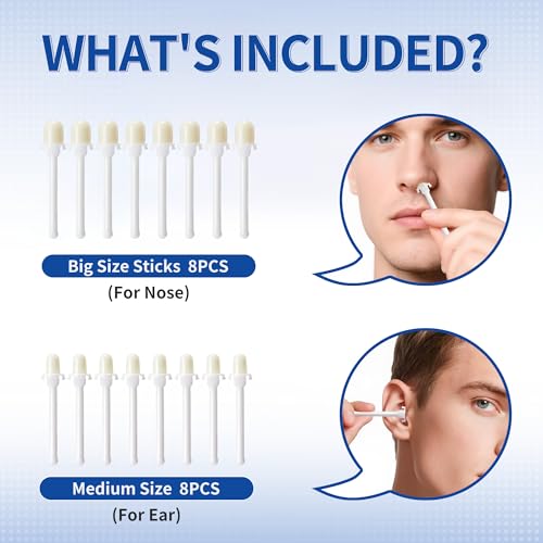 Beauty7 Nose Wax Kit, Ready to Use Waxing Sticks- Nose and Ear Epilation, Easy to Use, Safe and Natural Hair Removal Kit- 16 Wax Sticks