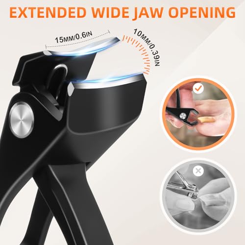 Slanted Toenail Clippers for Seniors Thick Toenails, Angled Head Large Toe Nail Clippers