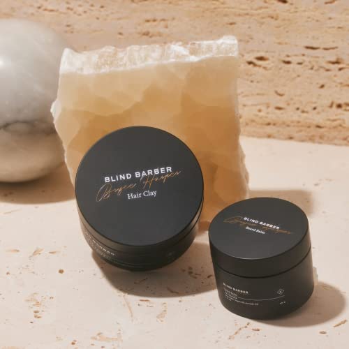 Blind Barber Strong Hair Hold Bundle - Includes Bryce Harper Hair Clay for Men for Strong Hold and Low Shine and 40 Proof Sea Salt Spray for Men for Added Volume with Matte, Natural Finish