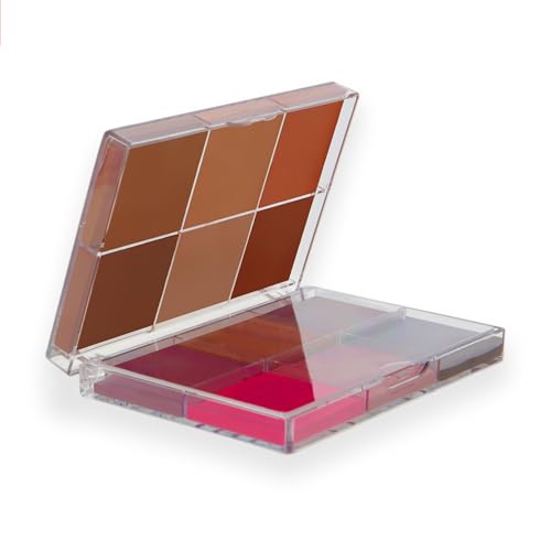 Revolution Everything Base Face Icon Complexion Palette, Multi-Use Cream Contour, Concealer, Corrector, Highlighter & Blush Kit, Vegan & Cruelty-Free, Dark