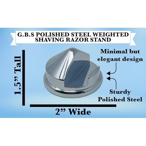 G.B.S Heavy Duty Chrome Base Shaving Razor Stand