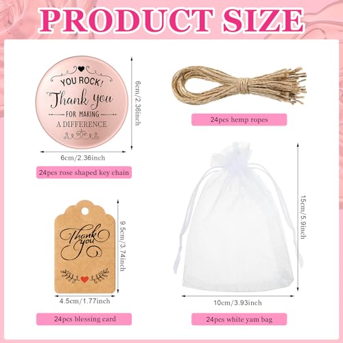Soaoo 24 Set Inspirational Compact Mirrors Bulk Employee Appreciation Gifts for Women You Rock Thank You Gift Double Sided Small Pocket Mirrors Women Day Gifts for Employee Coworker Dentist Teacher