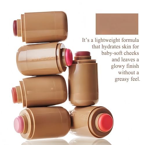 MAEPEOR Matte Blush Stick Creamy Natural Looking Finish Face Blush Long-Lasting Lightweight Buildable Blushes Stick for Cheeks (06 Bronze Glow)