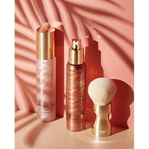 ICONIC LONDON Tan and Buff Brush | Face and Body Makeup Brush, Buff and Blend Makeup and Tan
