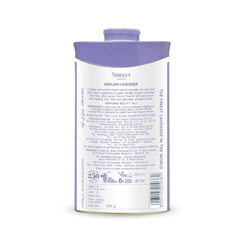 Yardley English Lavender Perfumed Talc | 250g ( 8.81 Ounce) | Pack of 1