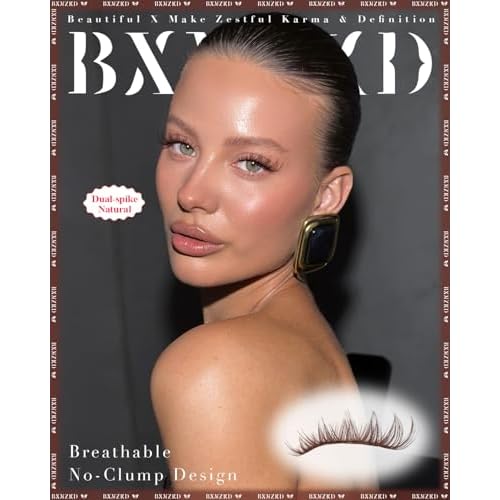 Brown Lash Clusters Wispy Cluster Eyelash Extensions Dark Brown Eyelash Clusters 10-18mm C Curly Individual Lashes Natural Lash Extension with Thin Lash Band by BXMZKD