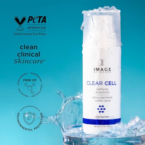 IMAGE Skincare, CLEAR CELL Clarifying Acne Lotion Treatment, with Benzoyl Peroxide, Treats and Prevents Acne Blemishes, 1.7 oz