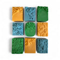 Yezaki Handmade Soap Gift Set 9-Piece Green Soap Natural Soap Bar Handmade Organic Soap Bar Set for Gift Homemade soap Botanical Vegan Non Toxic Made in USA
