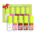 Lip Gloss Kits- 5 Colors Tinted Lip Glow Oil Set Plumping Lip Oil Hydrating Transparent Moisturizing Lip Gloss Kit Gift for Girl Women Lip Makeup Care (green)