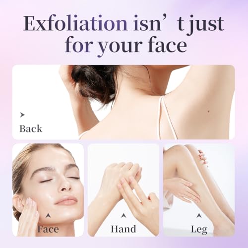 Face Exfoliator, Gentle Exfoliating Gel & Gommage for Face and Body, Removes Dead Skin Cells, Deep Cleansing & Hydrating for Dry & Sensitive Skin, Non-Abrasive Formula, 2.03 Fl Oz