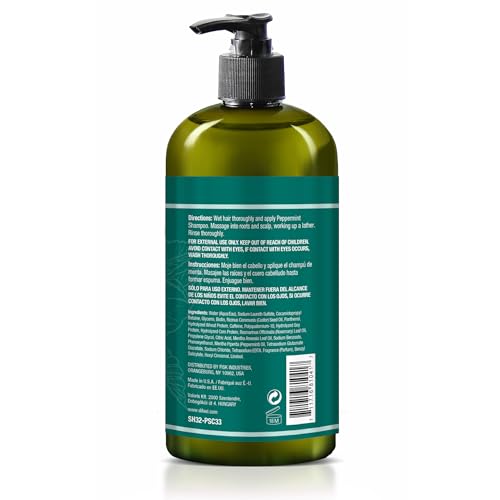 Difeel Peppermint Scalp Care Shampoo 12 oz. - Made with Natural Ingredients