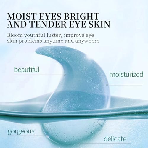 30 Pairs Lip Mask Under Eye Masks Patches, Crystal Collagen Hydrating Moisturizing Smoothing Lips Gel Pads for Puffy Eyes Bags,Dark Circles,Puffiness,Fine Lines,Wrinkles,Anti-Aging Blueberry