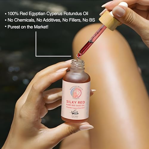 100% Egyptian Cyperus Rotundus All Natural Hair Removal Oil | Pure Red Saad Oil Concentrate | Post-Wax Care | Skin Nourisher | Original Scent | Made in the USA.