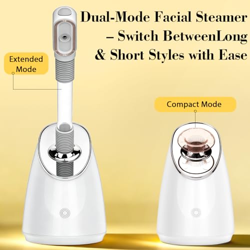 Facial Steamer Spa Kit, Nano Ionic Face Steamer for Deep Cleaning Unclogs Pores, Warm Mist Humidifier Steamer for Face Home Sauna SPA, Self Care Gifts for Women
