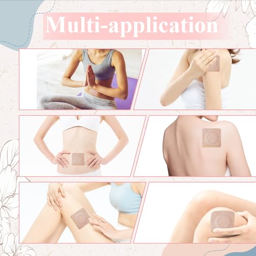 100pcs Castor Oil Patches, Urknall Castor Oil Pack Wrap Organic Cotton Belly Button Patches for Caster Oil Self-Adhesive Pads Belly Patch Anti Leakage Design No Wash & Portable