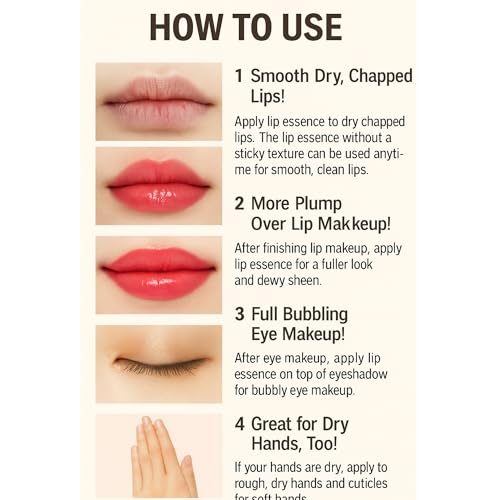 Sid-mool Jojoba Lip Essence 13ml/0.44oz x 2 Pack - Lip Gloss for Women with Jojoba Seed Oil - Ultra-Moisturizing & Protective Skincare for Dry, Sensitive Lips - Natural Finish K-Beauty