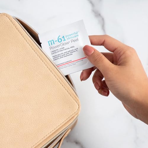 m-61 PowerGlow Peel | Exfoliating Facial Peel With Glycolic, Salicylic Acid. 1 Minute, 1 Step - 10 Treatments