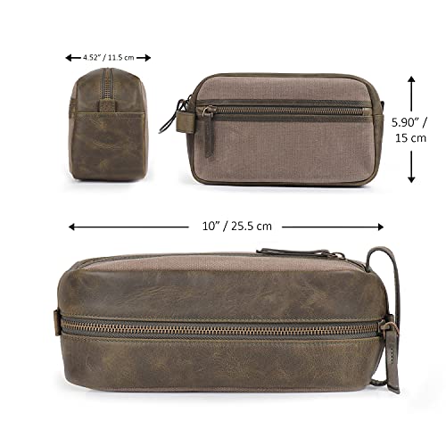 Londo Genuine Leather Travel Toiletry Bag ? Makeup, Shaving Organizer, Dopp Kit for Men & Women, Durable & Stylish Travel Accessory
