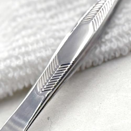 NGHIA Straight Tip Tweezer - N-406 | Stainless Steel Eyebrow Tweezer for Precision Grooming | Hair Removal | Professional Quality for Salon and Home Use