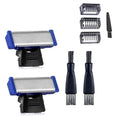 INVODA 2PCS Shaver Replacement Heads Compatible with Micro Touches Solo Trimmer Bundle with 3 Hair Guards Combs
