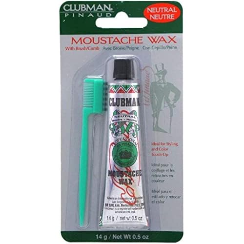 Clubman Moustache Wax Neutral 0.50 oz (Pack of 8)