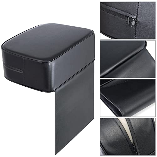 Salon Booster Seat Cushion for Hair Cutting Salon Leather Pads Large Size, Boat Booster Seat Cushion, Styling Chair Seat Booster, Barber Beauty Salon Spa Equipment Black