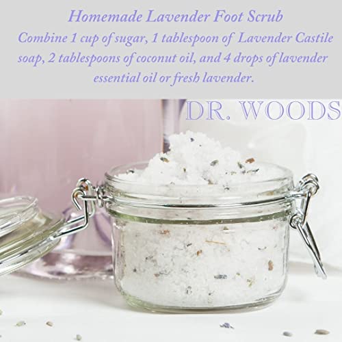 Dr. Woods Lavender Liquid Castile Soap - Castile Soap with Pure Lavender Oil, Body Wash for Men and Women, Natural Cleaner for Face, Hands, and Body - 32 Fl Oz