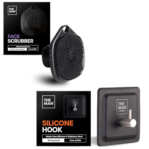 The Man Silicone Face Scrubber & Silicone Hook ? Bundle