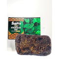 Raw natural authentic organic African black soap bar for acne and dark spots, face and body ghana black african soap scented with mint.