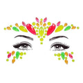 Topz Neon Face Jewels Face Gems Sticker Christmas Makeup Face Tattoos Rainbow Crystal Eye Gems Sticker Body Glitter Fluorescent Rhinestone sticker Body Gems Temporary Tattoo