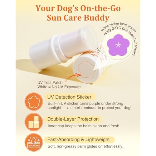 Dog Nose Sun Protector Balm - SPF25+ Snout Sunscreen for Pups, Shea Butter & Coconut Oil Moisturizer Formula, Protects & Against Dry, Cracked Sensitive Noses