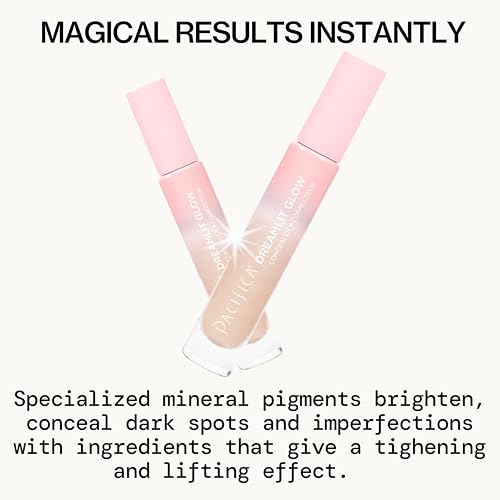 Pacifica Concealer ? DreamLit Glow Full Coverage Concealer with Squalane for Dark Circles & Dark Spot Correction, Lightweight & Long-Lasting, Vegan & Cruelty-Free, Shade 09 (Warm Honey)