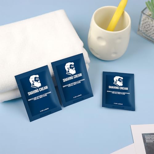 Shaving Cream Bulk Travel,8ml/0.28 oz Travel Shave Cream Disposable Shaving Cream in Bulk for Hotel Homeless £¨Jasmine£¬pack of 100)