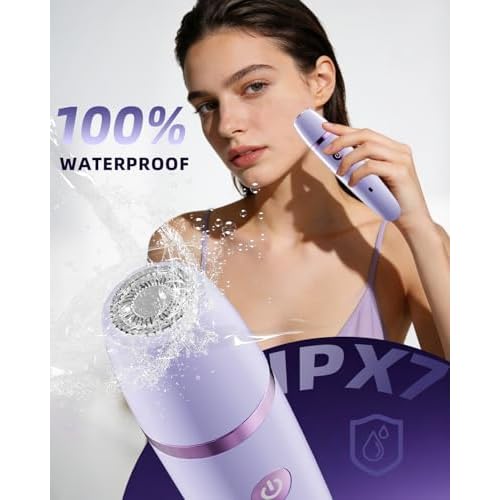 Ufree Bikini Trimmer Electric Razors for Women, Rechargeable Pubic Body Hair Trimmer Electric Shaver for Legs Body Hair, Bikini Shaver IPX7 Waterproof, Gifts for Women, Purple