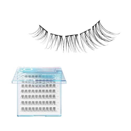 Broadway Lash Clusters, 9-16mm 70 pcs Assorted Natural Wispy False Eyelashes, Customizable DIY Individual Lash Extensions for Beginners, Lightweight & Comfortable Wide Band, Great for Everyday Glam