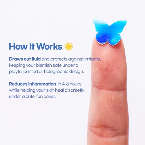 Epielle Acne Patch Shapes Edition, Hydrocolloid Dressing, Fun for Parties, Sleepovers, Girls' Nights, Teenager Gift (Daily Patch, 72ct)