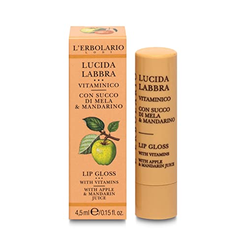 L'Erbolario Olive and Tea Tree Lip Gloss ? Soothing Lip Balm Gloss with Sweet Fruity Aroma ? Enhances Shine and Softness with Subtle Shimmer - 0.15 oz